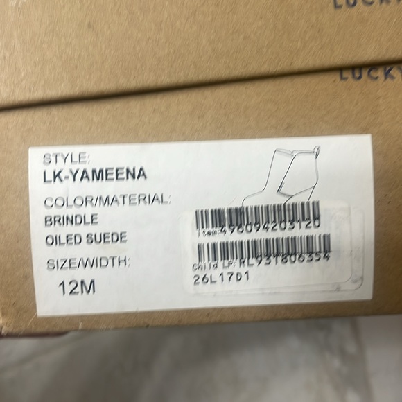 Lucky Brand Yameena Oiled Suede Wedge Bootie - Size 12 Med - Picture 8 of 8